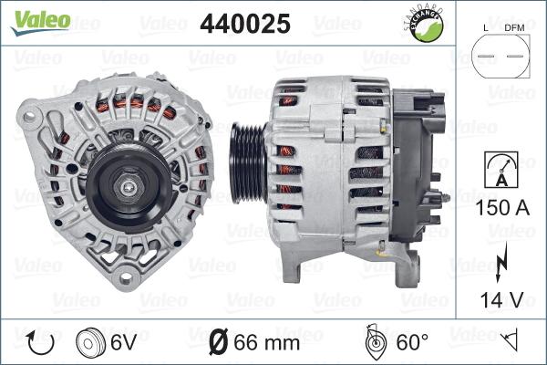 Valeo 440025 - Ģenerators autodraugiem.lv