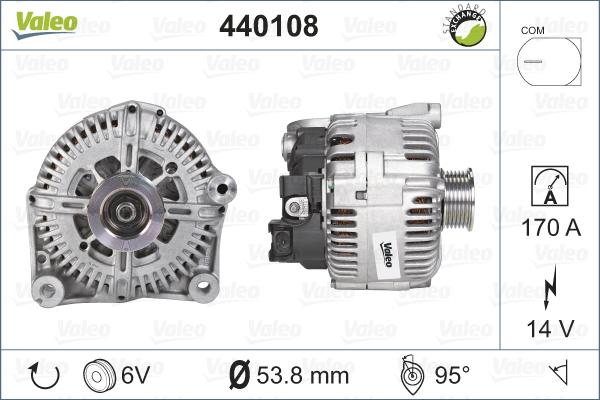 Valeo 440108 - Ģenerators autodraugiem.lv