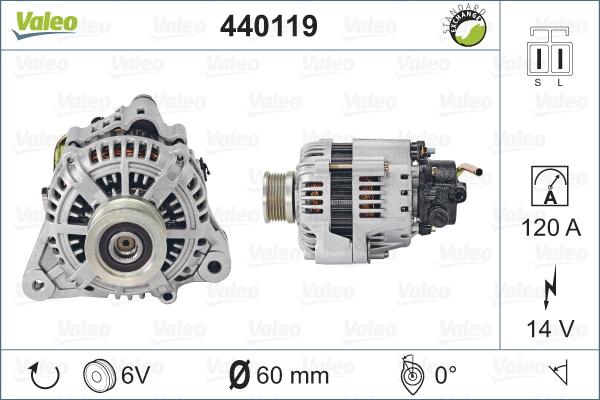 Valeo 440119 - Ģenerators autodraugiem.lv