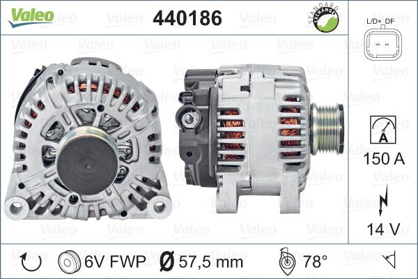 Valeo 440186 - Ģenerators autodraugiem.lv