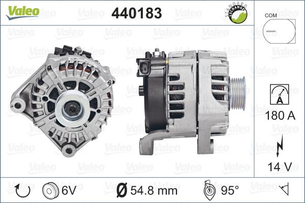 Valeo 440183 - Ģenerators autodraugiem.lv