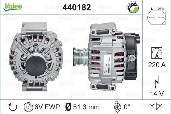 Valeo 440182 - Ģenerators autodraugiem.lv