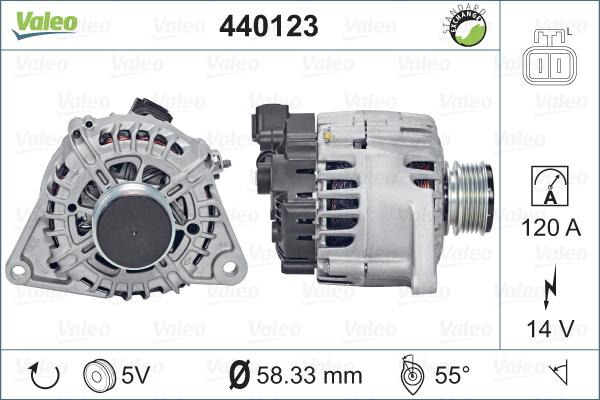 Valeo 440123 - Ģenerators autodraugiem.lv