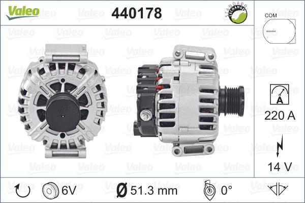 Valeo 440178 - Ģenerators autodraugiem.lv