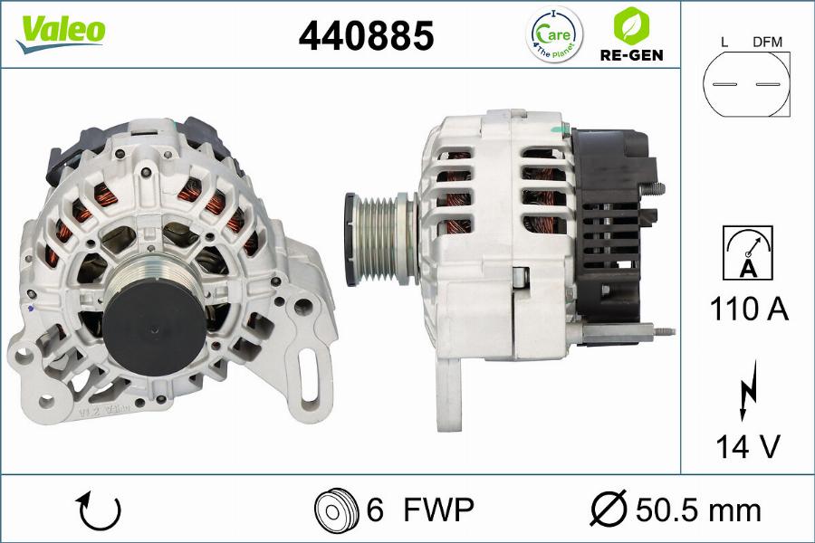 Valeo 440885 - Ģenerators autodraugiem.lv