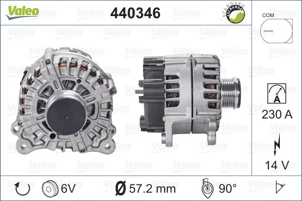 Valeo 440346 - Ģenerators autodraugiem.lv