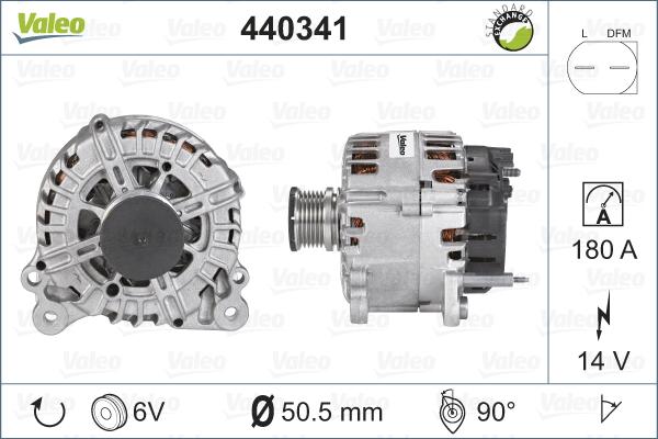 Valeo 440341 - Ģenerators autodraugiem.lv