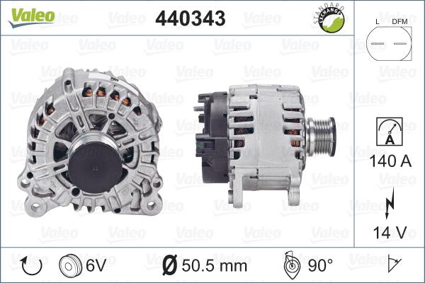 Valeo 440343 - Ģenerators autodraugiem.lv