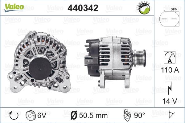 Valeo 440342 - Ģenerators autodraugiem.lv