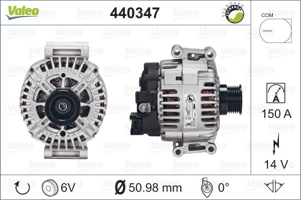 Valeo 440347 - Ģenerators autodraugiem.lv