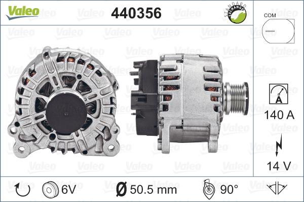 Valeo 440356 - Ģenerators autodraugiem.lv