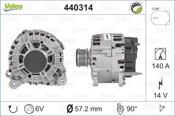 Valeo 440314 - Ģenerators autodraugiem.lv