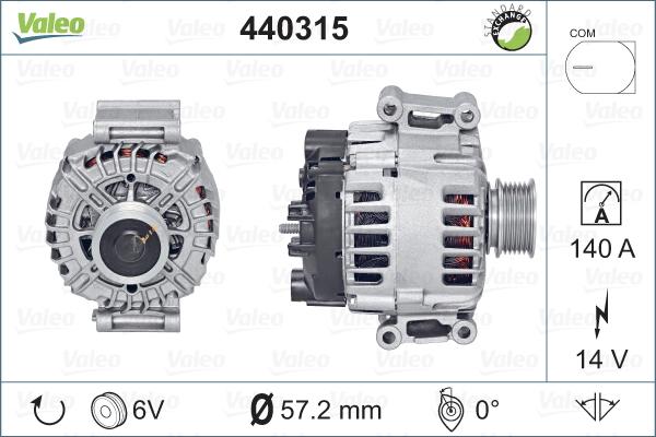 Valeo 440315 - Ģenerators autodraugiem.lv