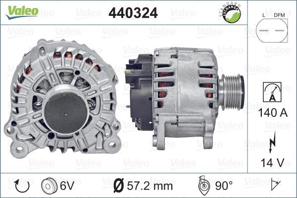 Valeo 440324 - Ģenerators autodraugiem.lv