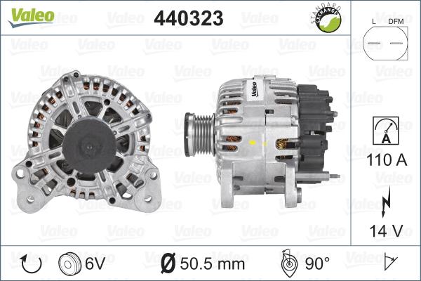 Valeo 440323 - Ģenerators autodraugiem.lv