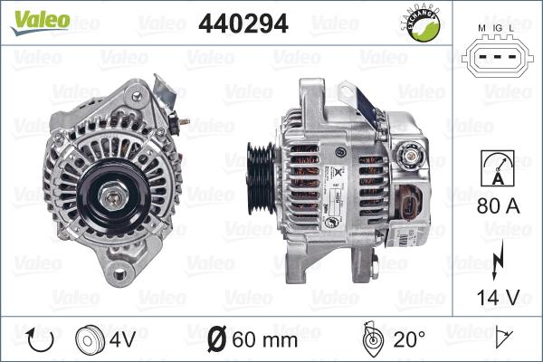 Valeo 440294 - Ģenerators autodraugiem.lv
