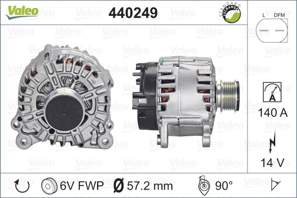 Valeo 440249 - Ģenerators autodraugiem.lv