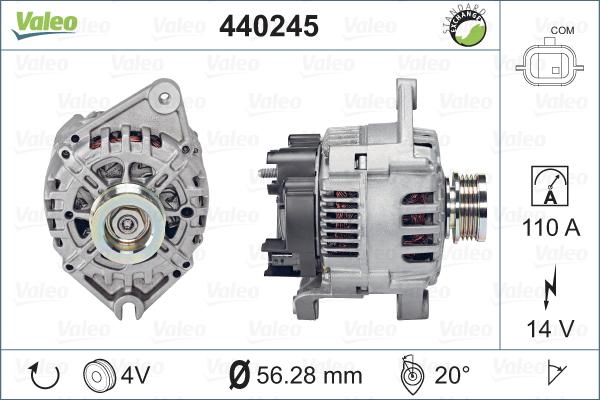Valeo 440245 - Ģenerators autodraugiem.lv