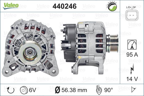 Valeo 440246 - Ģenerators autodraugiem.lv