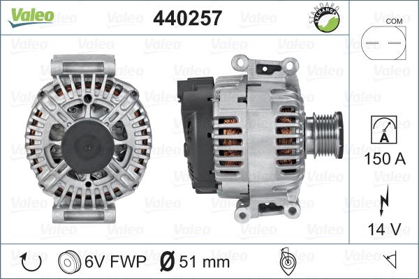 Valeo 440257 - Ģenerators autodraugiem.lv