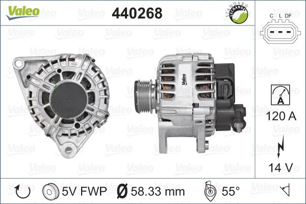 Valeo 440268 - Ģenerators autodraugiem.lv