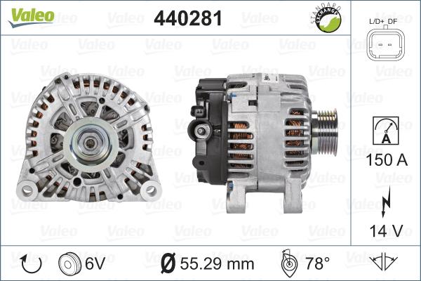 Valeo 440281 - Ģenerators autodraugiem.lv