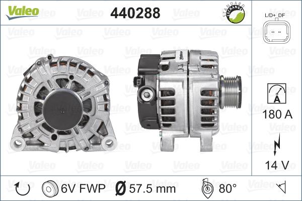 Valeo 440288 - Ģenerators autodraugiem.lv