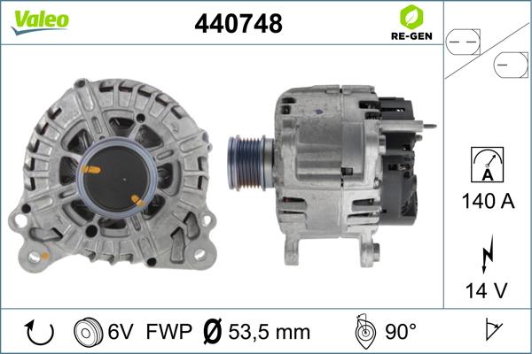 Valeo 440748 - Ģenerators autodraugiem.lv