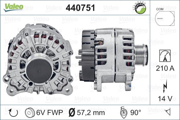 Valeo 440751 - Ģenerators autodraugiem.lv