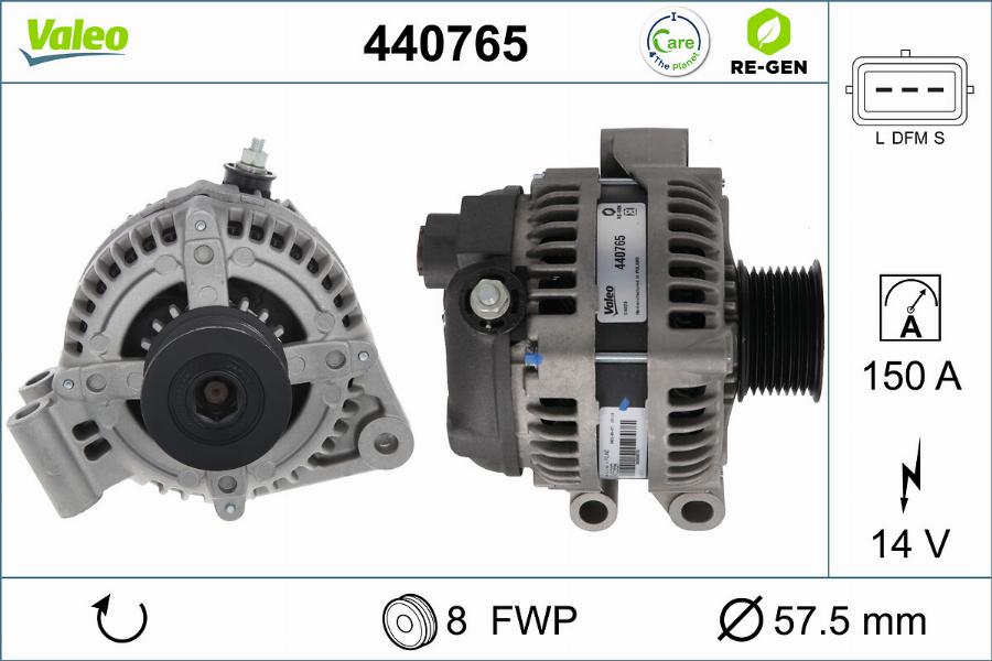 Valeo 440765 - Ģenerators autodraugiem.lv