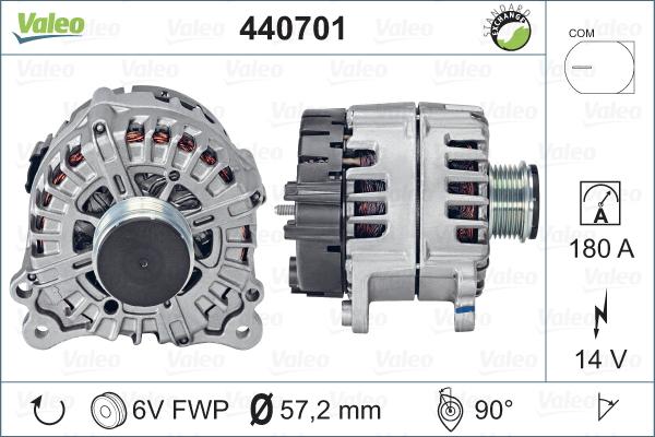 Valeo 440701 - Ģenerators autodraugiem.lv