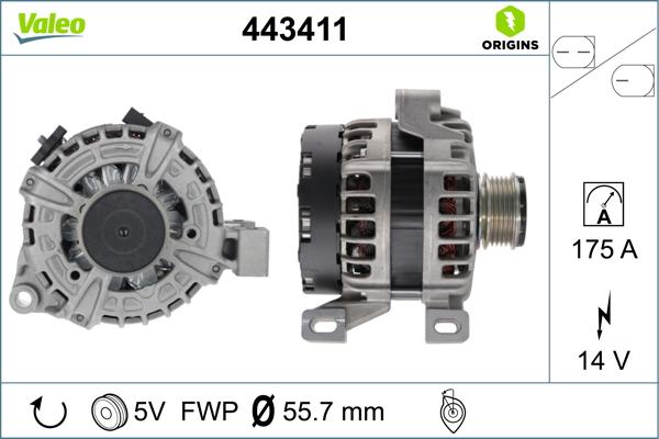 Valeo 443411 - Ģenerators autodraugiem.lv