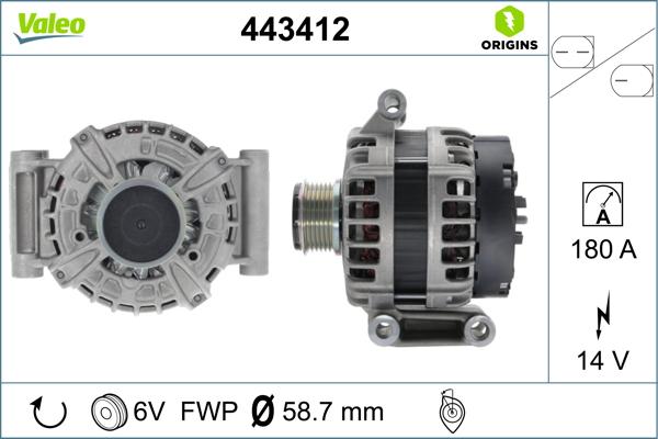Valeo 443412 - Ģenerators autodraugiem.lv