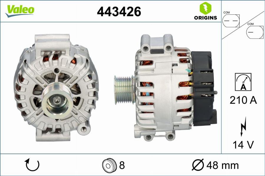 Valeo 443426 - Ģenerators autodraugiem.lv