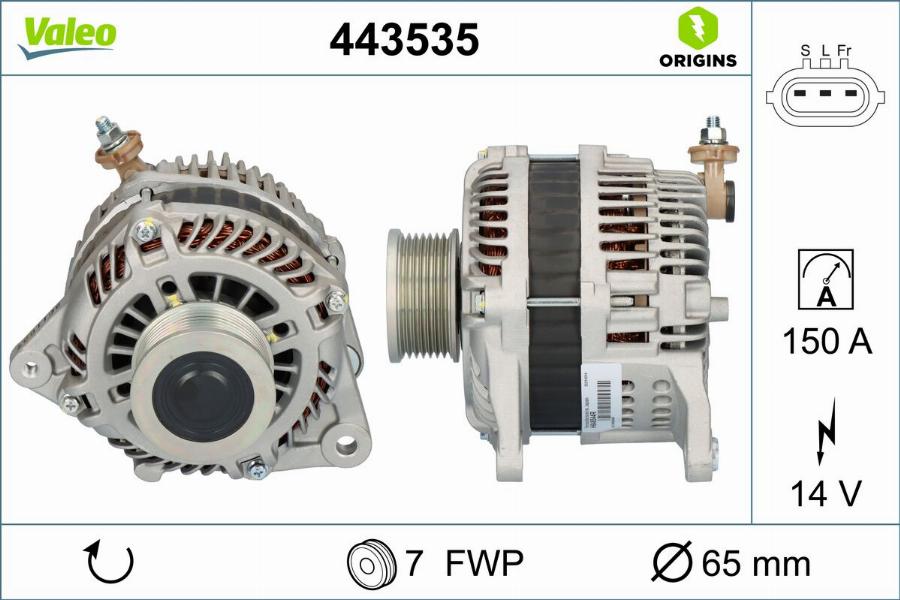 Valeo 443535 - Ģenerators autodraugiem.lv