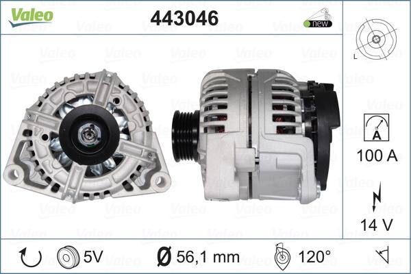 Valeo 443046 - Ģenerators autodraugiem.lv