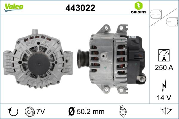 Valeo 443022 - Ģenerators autodraugiem.lv