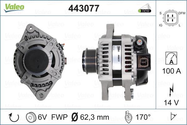 Valeo 443077 - Ģenerators autodraugiem.lv