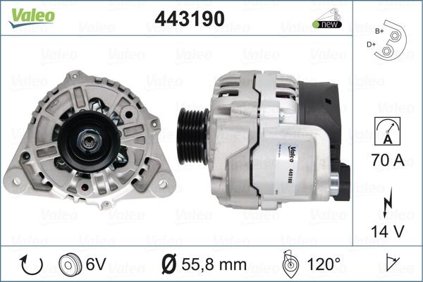 Valeo 443190 - Ģenerators autodraugiem.lv