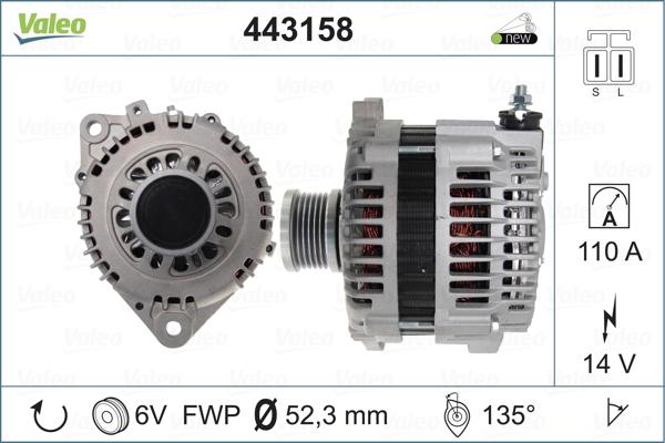 Valeo 443158 - Ģenerators autodraugiem.lv