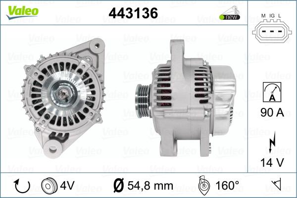 Valeo 443136 - Ģenerators autodraugiem.lv