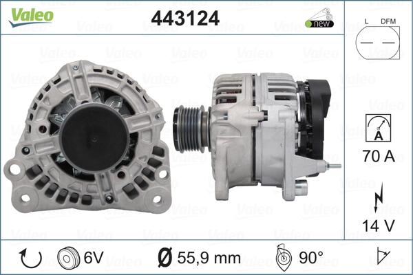 Valeo 443124 - Ģenerators autodraugiem.lv