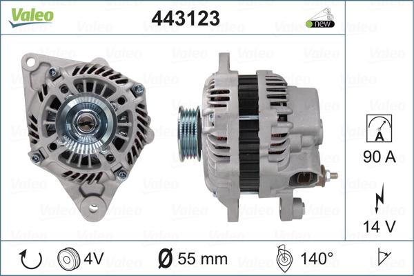 Valeo 443123 - Ģenerators autodraugiem.lv