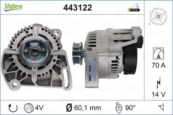 Valeo 443122 - Ģenerators autodraugiem.lv