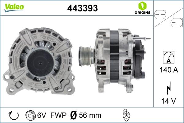 Valeo 443393 - Ģenerators autodraugiem.lv