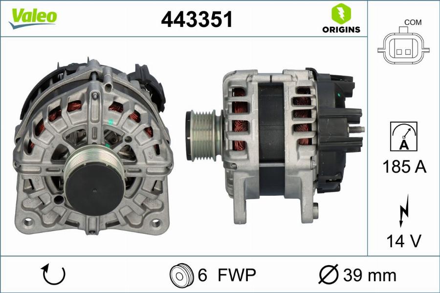 Valeo 443351 - Ģenerators autodraugiem.lv