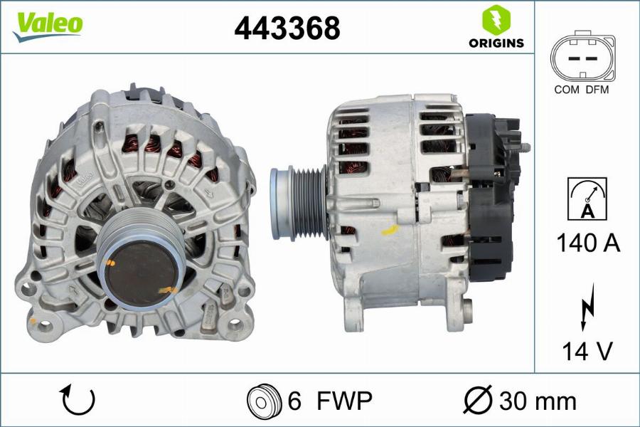 Valeo 443368 - Ģenerators autodraugiem.lv