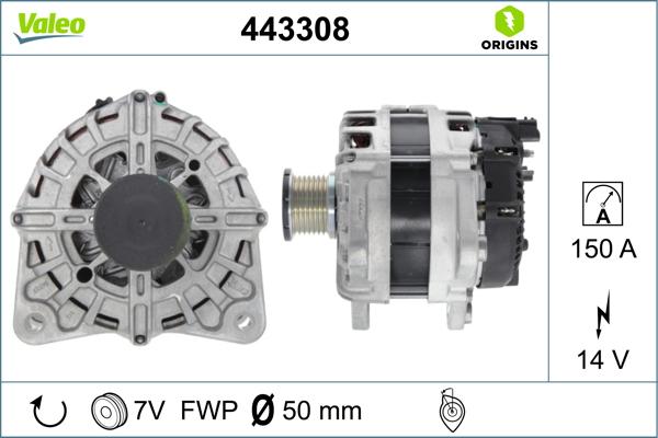 Valeo 443308 - Ģenerators autodraugiem.lv