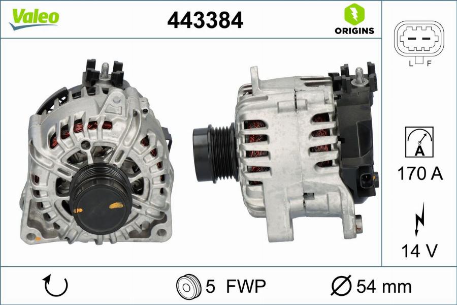 Valeo 443384 - Ģenerators autodraugiem.lv