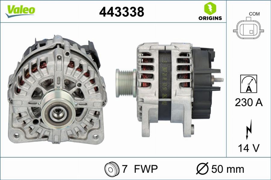 Valeo 443338 - Ģenerators autodraugiem.lv